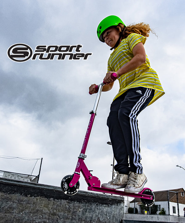 Sport Runner Kick Scooter for kids, pro kick scooter for kids, razor scooter, pink scooter, blue scooter, green scooter, orange scooter, sport runner walk-onz sports